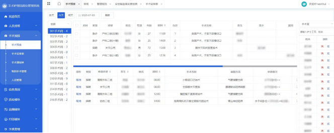 医疗软件利用手术护理系统预排功能，整合手术室医疗资源